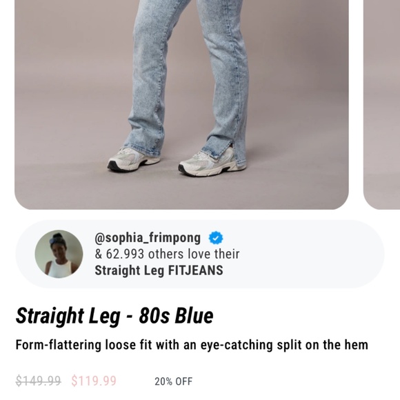 Fitjeans Straight Leg - 80s Blue - Picture 5 of 13